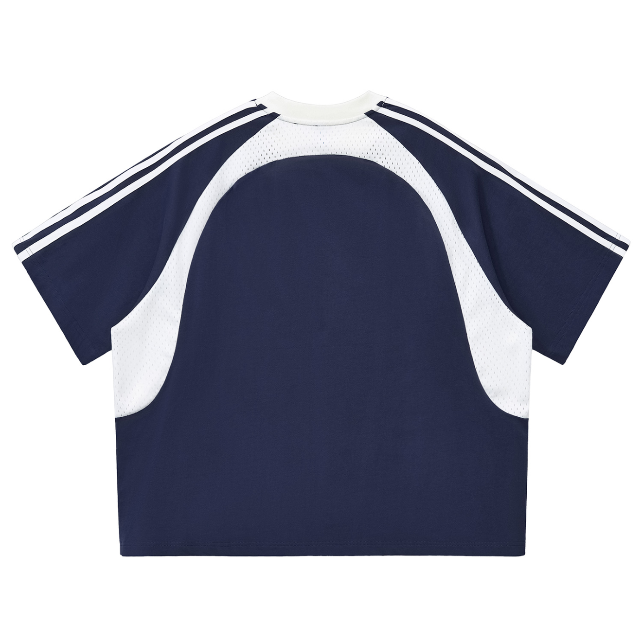 Tostón Barroco Contrast Stripes Panel Mesh T-shirt
