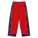 Miramelindas Red Cotton Wide Leg Pants