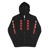 Guayabera Red Unisex fleece zip up hoodie