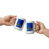 AMA Blue White glossy mug