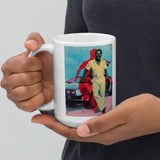 Cortijo y su maquina del tiempo White glossy mug